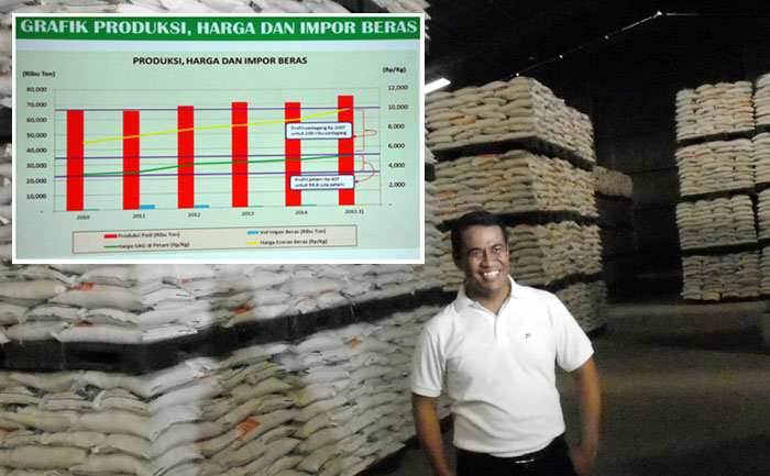 Produksi Padi Melimpah, Beras Impor `Ngumpet` di Gudang Bulog